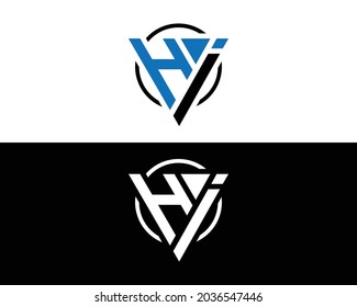 Diseño Del Logotipo De Letra HI Y Del Elemento Vector Del Icono.