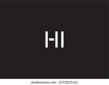 hi letter logo and monogram design