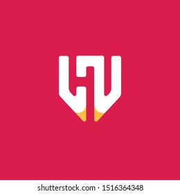 HI letter mark logo vector design