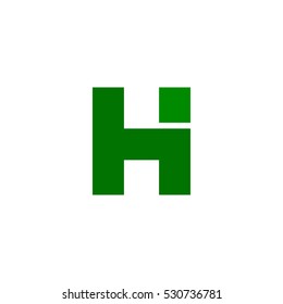 hi letter vector logo