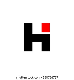 hi letter vector logo