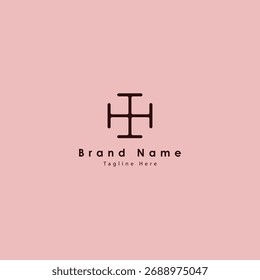 Design de logotipo de vetor de letras HI