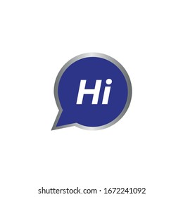 diseño de icono de aplicación de logotipo hi