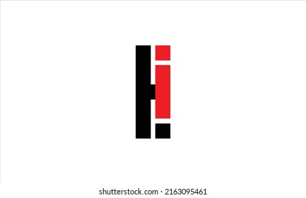 Hi logo. Letter H and I logo design vector illustration