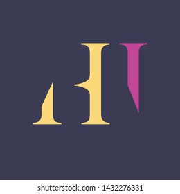 HI logo. Monogram logo. Company logo. Letters H and I.