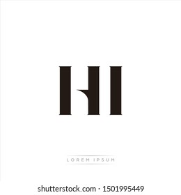 HI logo monogram isolated on white background