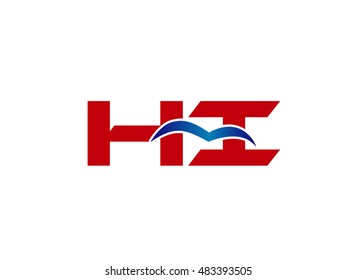 Hi Logo. Vector Graphic Branding Letter Element
