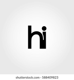hi lowercase logo black interrelated