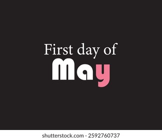 Hi, May. First day of May. Welcome May vector. Aerial, robot, international drone day, may, modern. Can use for infographic, banner, poster, web design. Isolated on black background.