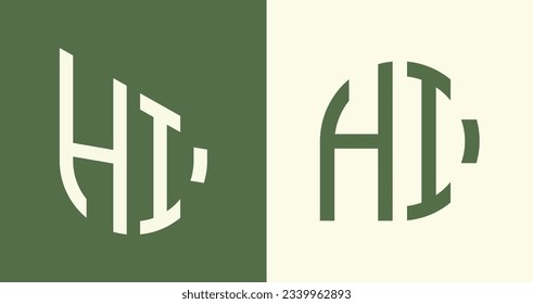 HI modern initial letter logo design vector bundle. It will be suitable for which company or brand name start those initial.