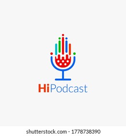 Hi Podcast for sign, mascot or other