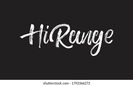 rango de alta tipografía de texto en blanco de color tipografía retro y frase caligráfica aislada en el fondo negro  