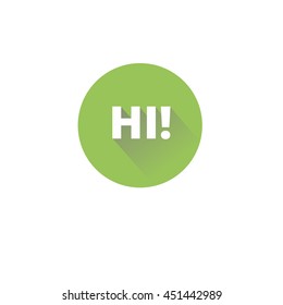 Hi sign icon illustration - stock vector