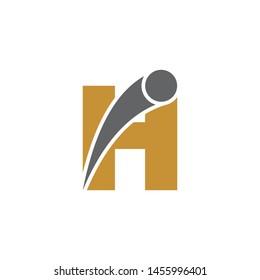 HI simple logo icon design vector