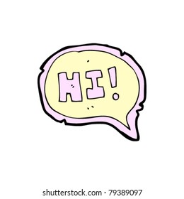 hi speech bubble