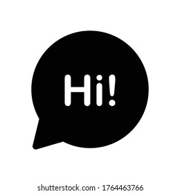 hi speech bubble icon vector