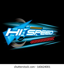 Hi Speed Concept vector