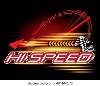 Hi Speed Concept vector