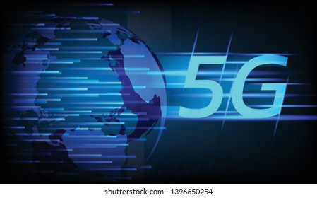 Hi speed internet connection concept, 5g  