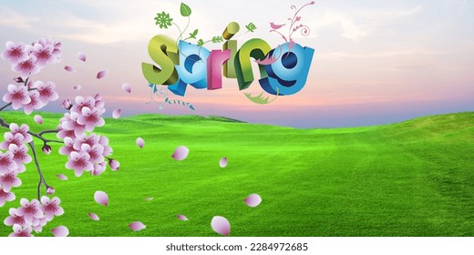 Hi Spring: spring coming image.