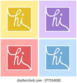 Hi symbol Vector EPS10, Great for any use.