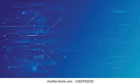 Hi tech architectural digital circuit pattern dark blue futuristic background banner and wallpapers.Vector illustrations. Futuristic Background with Circuit Boards and Data Signs.