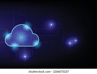 Hi tech architectural digital circuit pattern dark blue futuristic background banner and wallpapers.Vector illustrations. Futuristic Background with Circuit Boards and Data Signs.