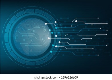 hi tech background circuit background concept modern background vector