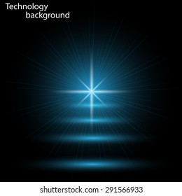 hi tech blue background design vector