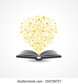 Hi -tech book concept stock vector