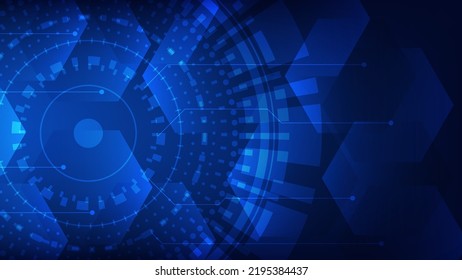 Hi tech circle digital HUD screen for modern graphic design. futuristic technology background concept