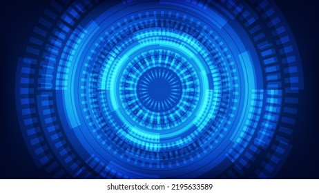 Pantalla digital HUD de círculo de alta tecnología para diseño gráfico moderno. concepto de fondo de tecnología futurista