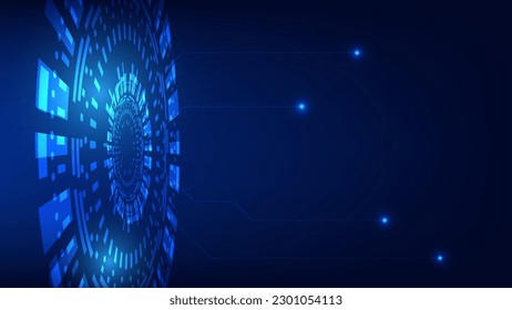 Hi tech circle digital HUD screen for modern graphic design. futuristic technology background concept