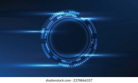 Hi tech circle digital HUD screen for modern graphic design. futuristic technology background concept
