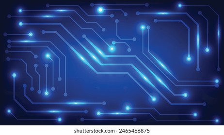 fondo de placa de circuito de alta tecnología. línea futurista abstracta con luz azul