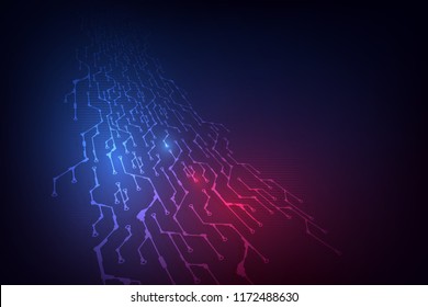 hi tech circuit design concept background