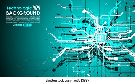 Hi Tech Circuits Fantastic Absract Background Cyberpunk Cyber Pay 