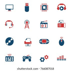 hi tech color vector icons for web and user interface design
