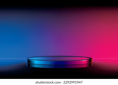 High-Tech Dunkelblau-rosa Violett-Podium Produktplattform Präsentation Hintergrund Vektorgrafik
