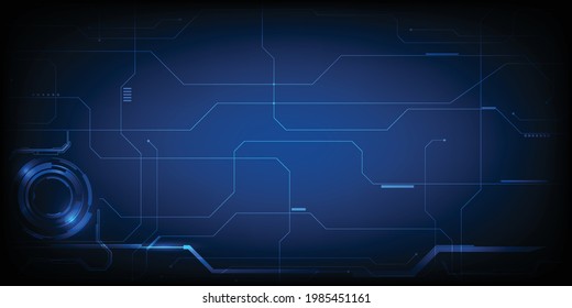 Hi tech digital abstract dark blue technology background.Futuristic modern tech concept.Vector illustrations.