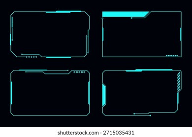 Tecnología de elementos de diseño de estilo cyberpunk de alta tecnología Diseño de ciencia ficción HUD.