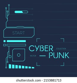 Hi tech geometric background with motherboard and interface elements. Connection system. Futuristic cyberpunk design. Big data.