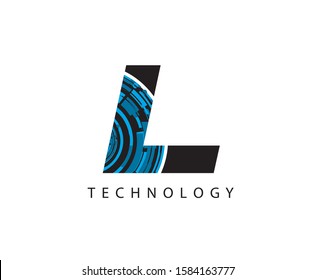 Hi Tech L Letter Logo Icon
