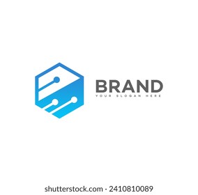 hi tech logo design Vector Template