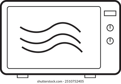 Hi Tech Horno de microondas ilustración dibujada a mano