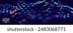 Hi Tech Network Connection Grid. 3D Technology Style Baner Design. Technology Vector Illustration. Futuristic Design for Technology or Science Event.
