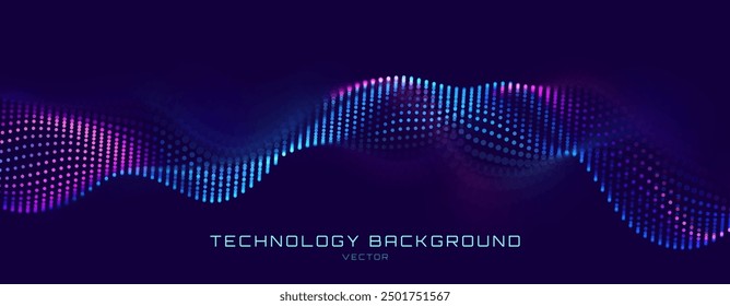 Hi Tech Network Connection Grid. 3D Technology Style Banner Design. Technology Vector Illustration. Futuristic Design for Technology or Science Event.