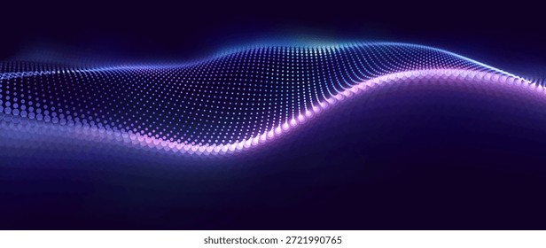 Hi Tech Network Connection Grid. 3D Technology Style Banner Design. Technology Vector Illustration. Futuristic Design for Technology or Science Event.