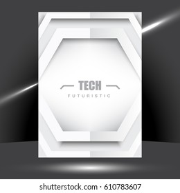 Hi tech print ad template