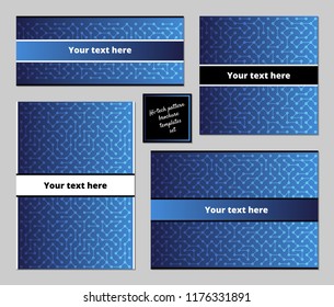 Hi tech radio electric scheme pattern A5 brochure vector template set blue